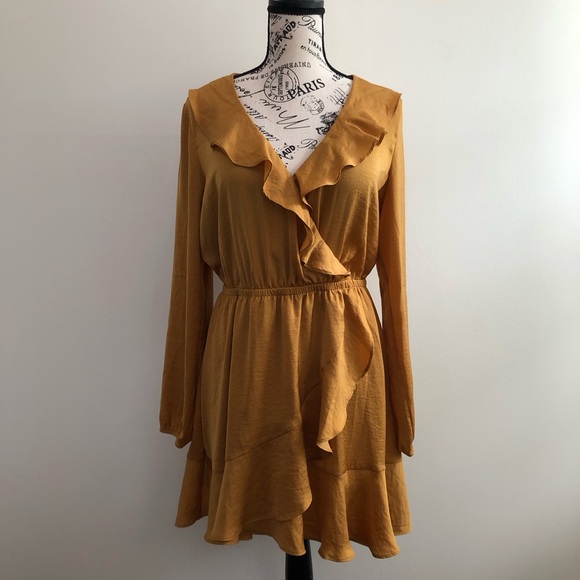 Express Mustard Dress - Picture 1 of 7
